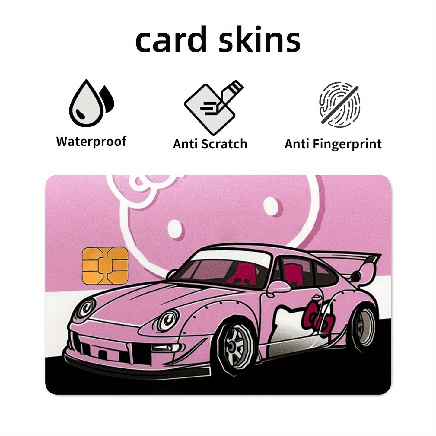 1 Set of 4 Thickened Frosted Racing Car Men'S And Women'S Credit Card Stickers Suitable for Credit Cards, Bank Cards, Debit Cards, Bus Cards, Removable Self-Adhesive Decorative Card Stickers, Scratch-Resistant, Quality, Creat