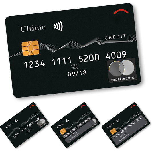 1 set of 4 thickened frosted creative Men's and Women's credit card stickers suitable for credit cards, bank cards, debit cards, bus cards, removable self-adhesive decorative card stickers, scratch-proof, stain-proof, decorat