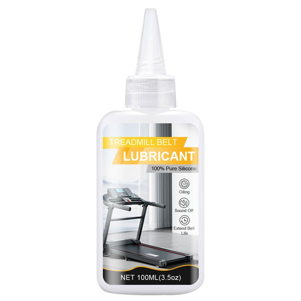 0.22lb or 0.44lb Treadmill Belt Lubricant with Applicator Tube & Gloves - 100% Silicone Oil, Odorless Non-Drip Formula, Reduces Friction & Noise, Fit for Treadmills, Gym Equipment Maintenance, Prolongs Belt Life