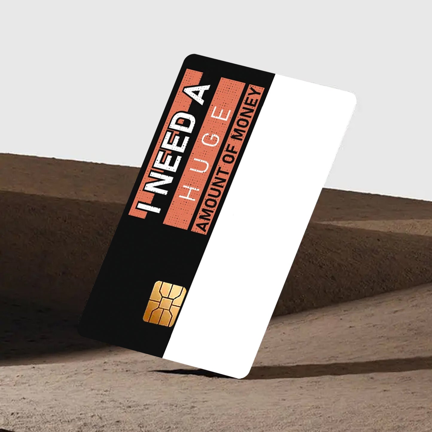 1 Set 2PS "I Need a Huge Amount of Money" Thickened Frosted Bus Card Credit Card Stickers Suitable for Credit Cards, Bank Cards, Debit Cards, Removable Self-Adhesive Decorative Card Stickers, Scratch-Resistant, Good Quality