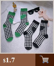 1 Pair Of Cute Animals Funny Socks Kawaii Cats And Dogs Somalia Art White Socks Women Novel Harajuku Funny Animal Cotton Socks