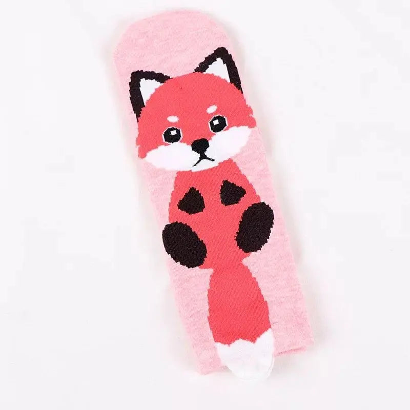 1 Pair Of Cute Animals Funny Socks Kawaii Cats And Dogs Somalia Art White Socks Women Novel Harajuku Funny Animal Cotton Socks