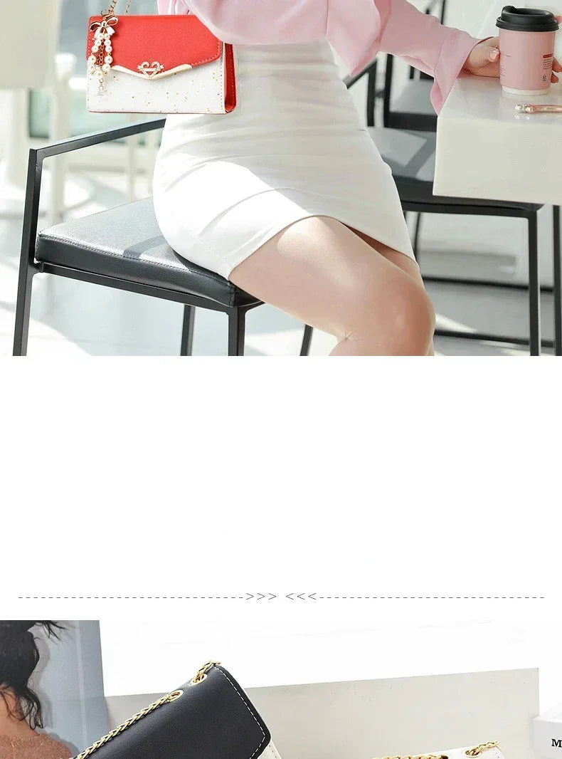 1 Pcs Versatile New Cute and High-end Handbag for Female College Students Fashionable and Versatile Chain Crossbody Shoulder Bag