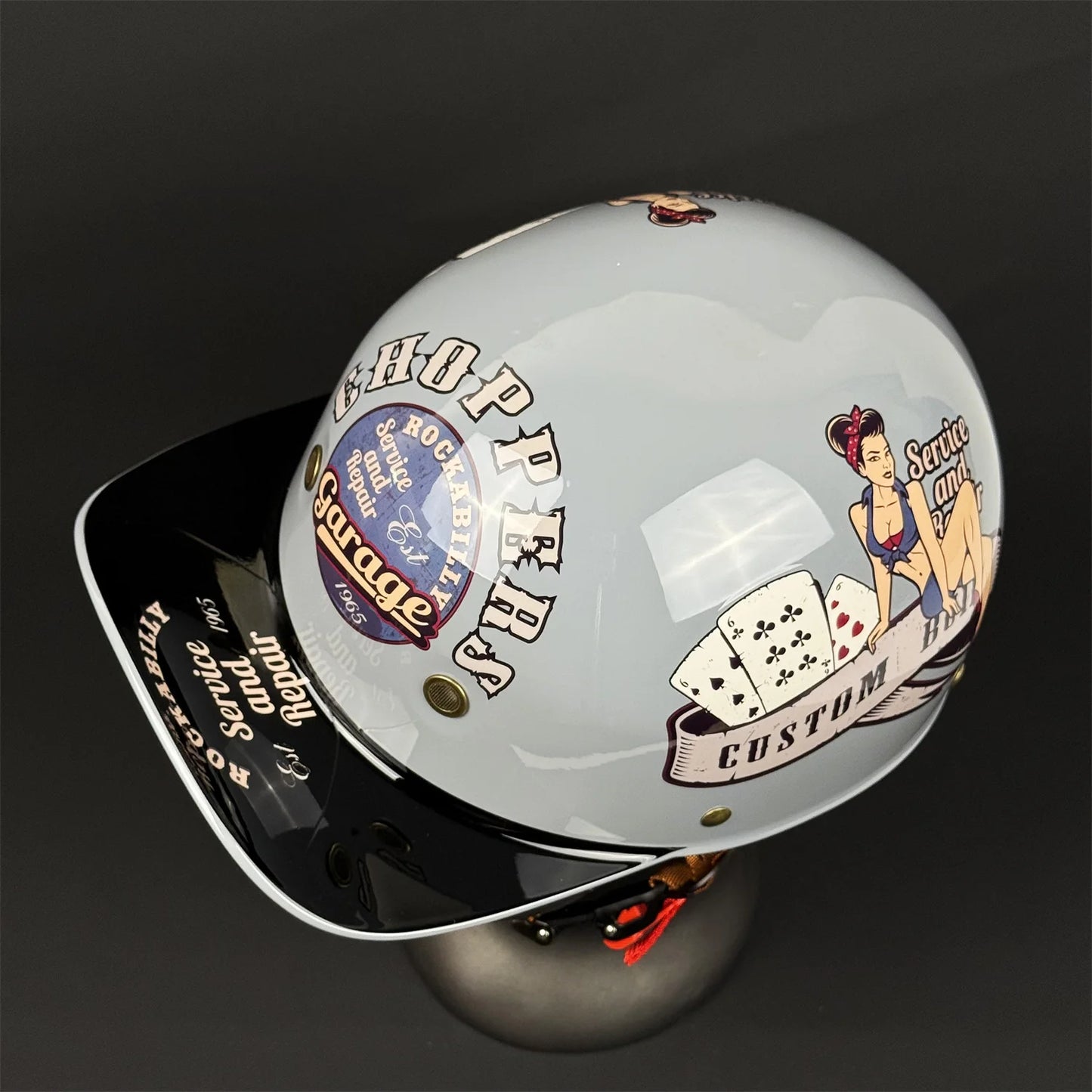 03 New Retro Helmet Half Face Windshield Motorcycle Helmet Men Women Scooter Casco Motorbike Cycling Helmet ABS Material