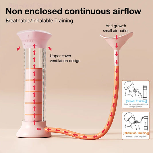 【M】Adjustable Diaphragm Breathing Dumbbell Trainer With Counter Abdominal Muscle Trainer Deep Breathing Exercise Lung Capacity