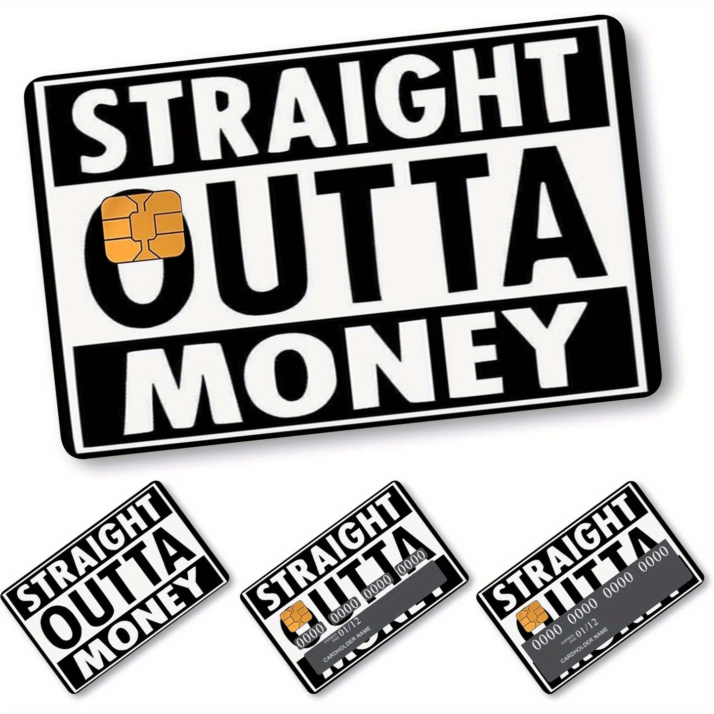 1 set of 4 thickened frosted credit card stickers suitable for credit cards, bank cards, debit cards and bus cards. Removable self-adhesive decorative card stickers are scratch-proof, stain-resistant and good quality