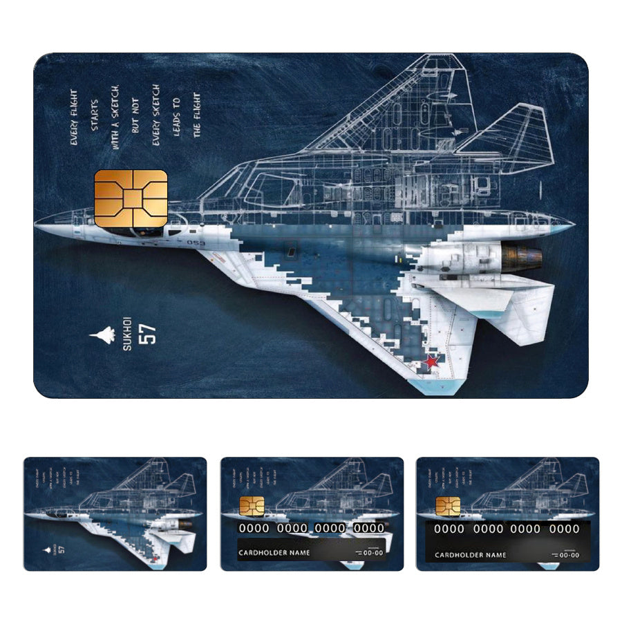 1 Set of 4 Exquisite Pattern Stickers, Fighter Jets, F22, Party Gifts, Suitable for EBT, Transportation, Keys, Credit Cards, Debit Cards, Bank Card Protection, Matte Texture, Digital Printing, Suitable for Small Credit Card P