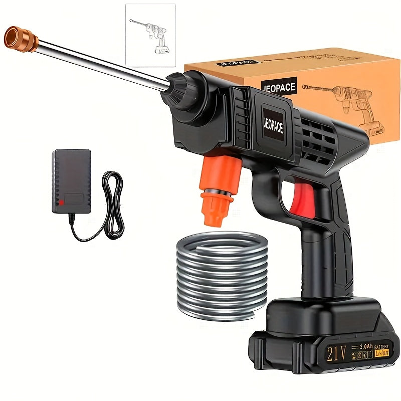 1 Wireless High Pressure Water Gun, Portable Cordless Car Washing Tool, Powerful Car Washing Tool, Garden Hose Nozzle, Multi-functional Watering Tool, Suitable for Home, Garden  Car  Elevator.., Power Washer, Portable Car Was