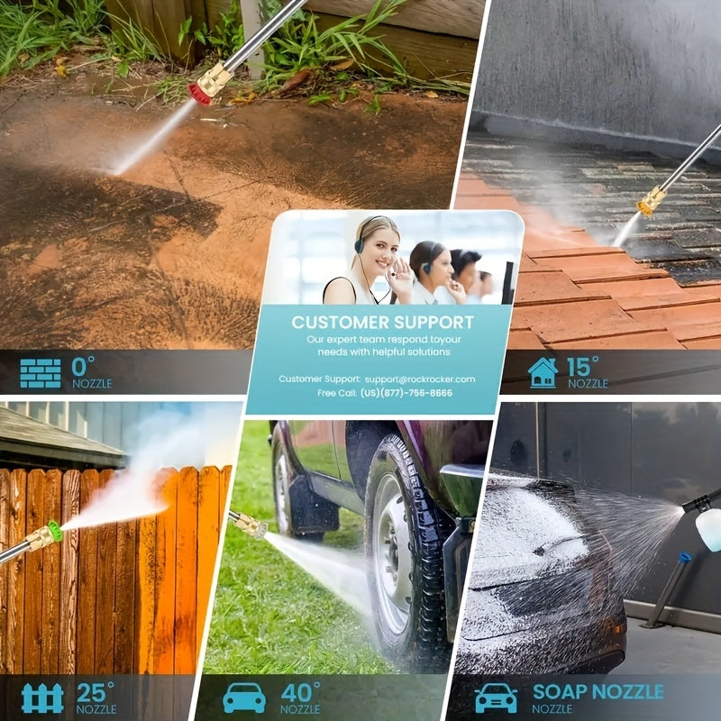 1 Wireless High Pressure Water Gun, Portable Cordless Car Washing Tool, Powerful Car Washing Tool, Garden Hose Nozzle, Multi-functional Watering Tool, Suitable for Home, Garden  Car  Elevator.., Power Washer, Portable Car Was