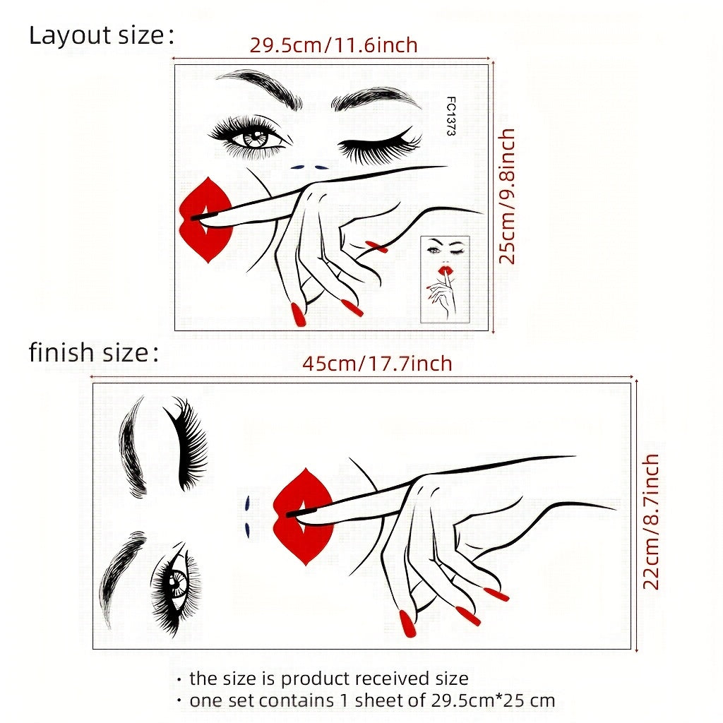 1 elegant Women's wall sticker, suitable for background wall decoration in living rooms, bedrooms, home decoration, cabinet decoration, etc